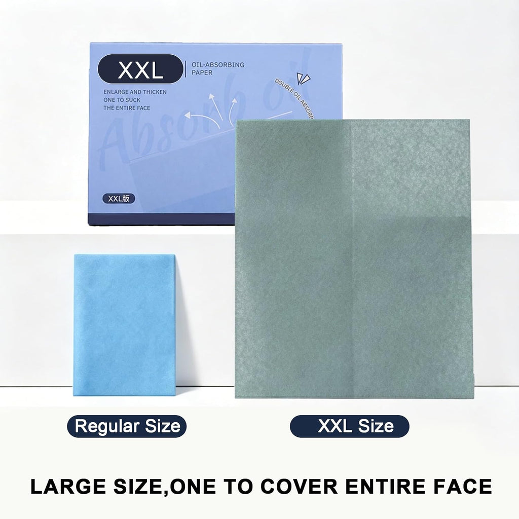 Oil Blotting Sheets for Face, 30% Larger One Sheet Covers Full Face, 100PCS