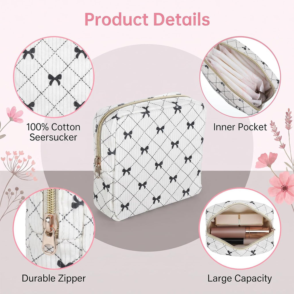 Period Bag for Women, Cute Corduroy Sanitary Napkin Storage Bag