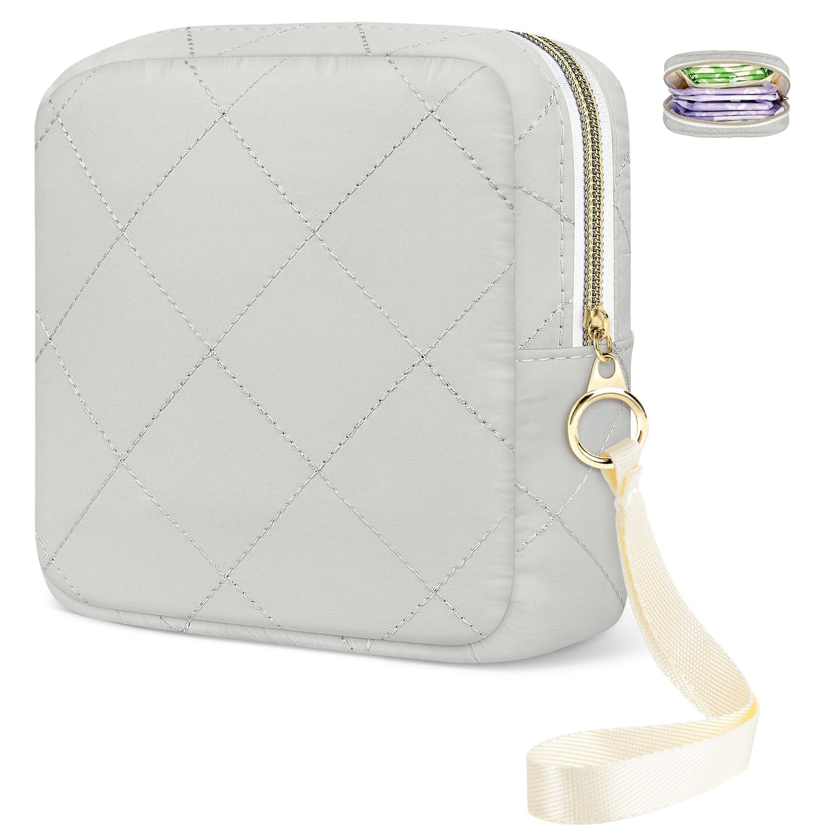 Likesing 5.3" Period Bag Pouch, Period Pouches for Teen Girls Women(Black)