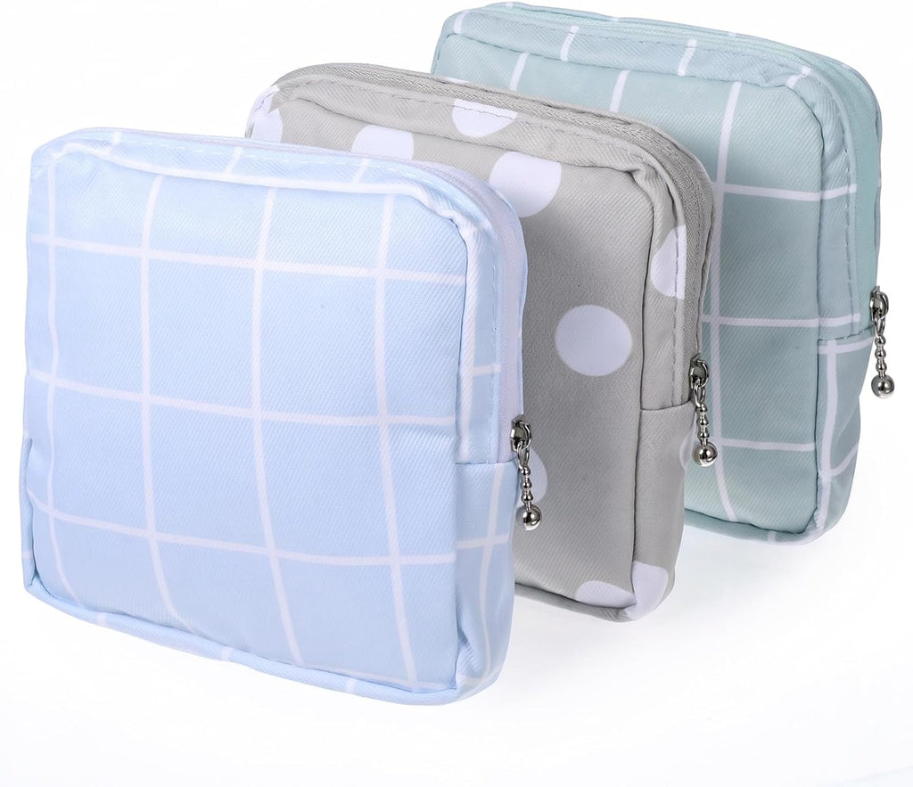 3 PCS Period Bag, 3 Styles Portable Sanitary Pad Pouch