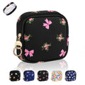 Period Bag for Teen Girls, Neoprene Cute Sanitary Napkin Storage Bag, Menstrual Pad Pouch Tampon Holder (Hearts)