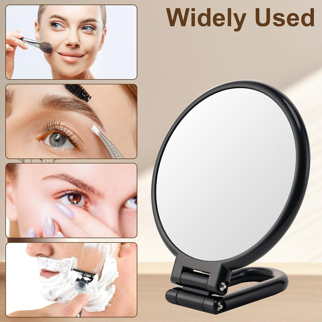 10X Magnifying Mirror, Double Side Handheld Mirror, Travel Makeup Mirror