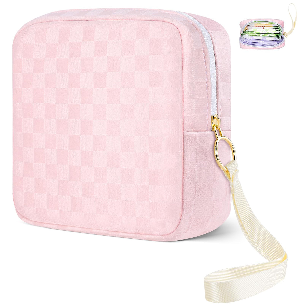 Likesing 5.3" Period Bag Pouch, Period Pouches for Teen Girls Women(Black)