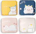 HomeSoGood 4Pcs Women Mini Sanitary Napkin Storage Bag Towel Cosmetic Bags Sanitary Pad Pouch Organizer Coin Card Lipstick Wallet Bags(4.9inch)