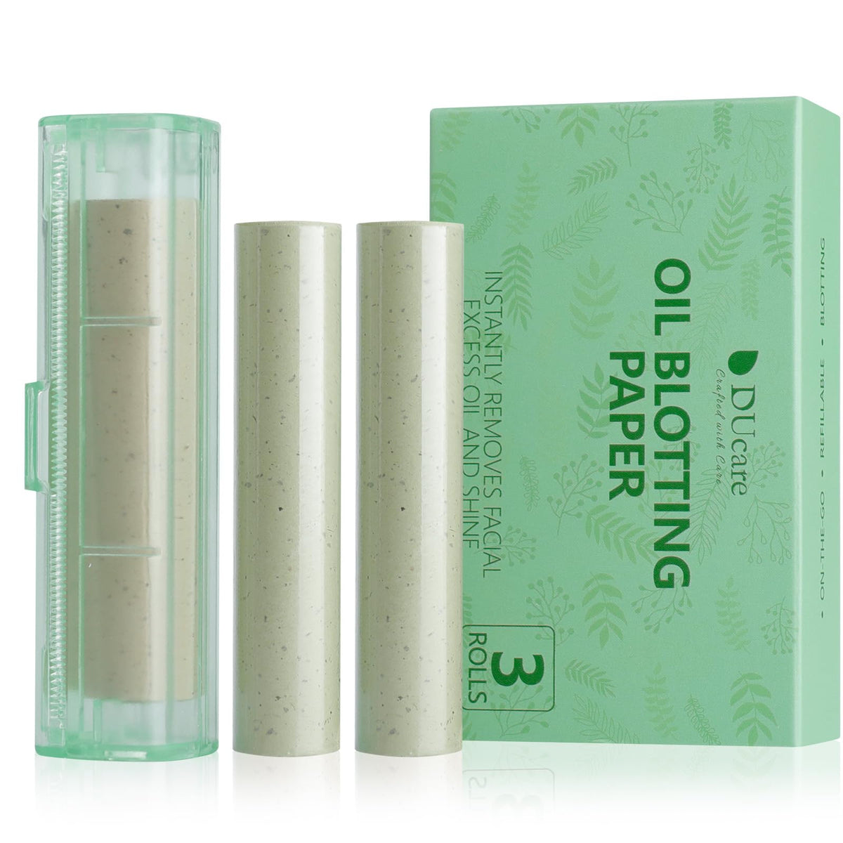 Oil Blotting Sheets for Face, DUcare 100 Counts Green Tea Blotting Paper For Oily Skin, Oil Absorbing Sheets For Face