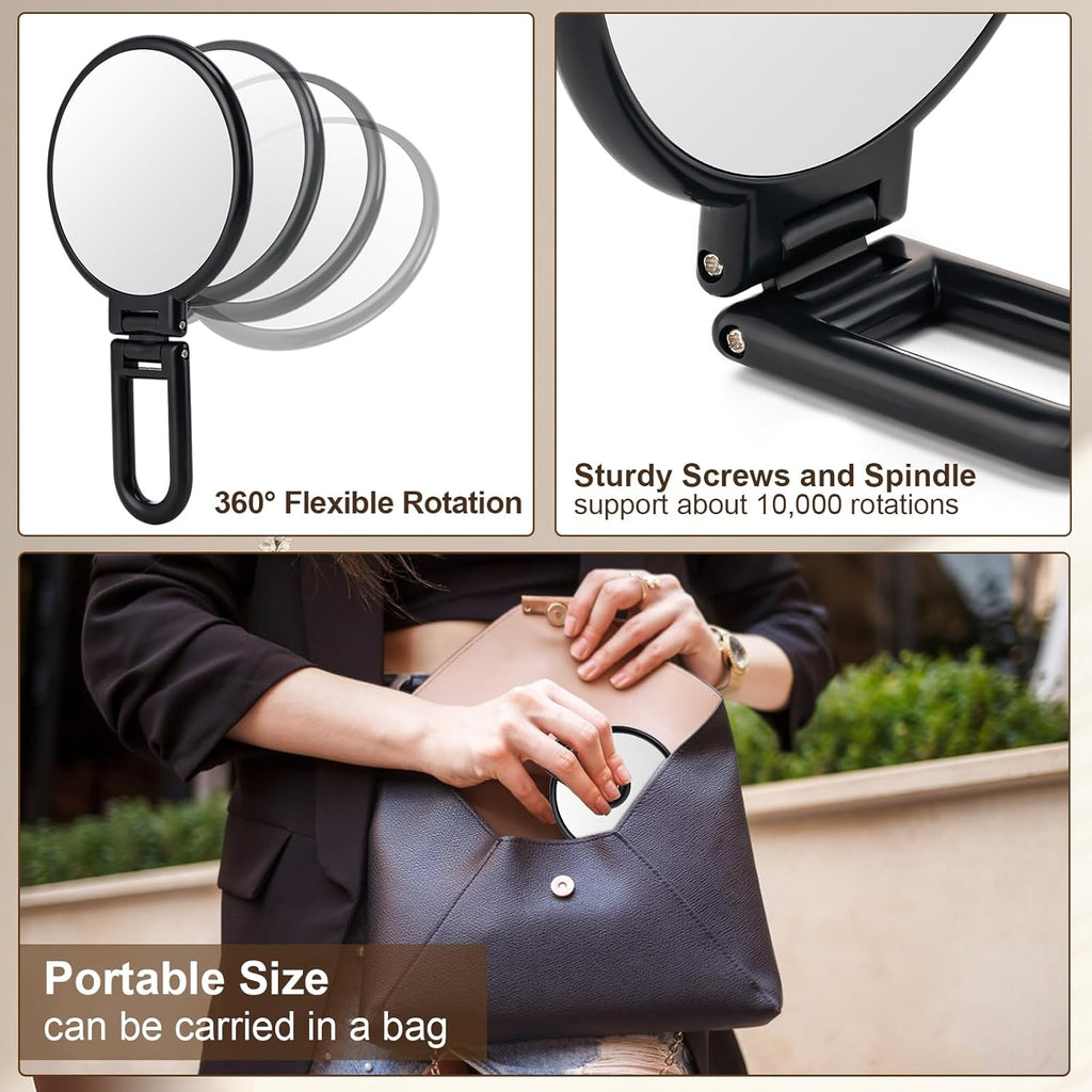 10X Magnifying Mirror, Double Side Handheld Mirror, Travel Makeup Mirror