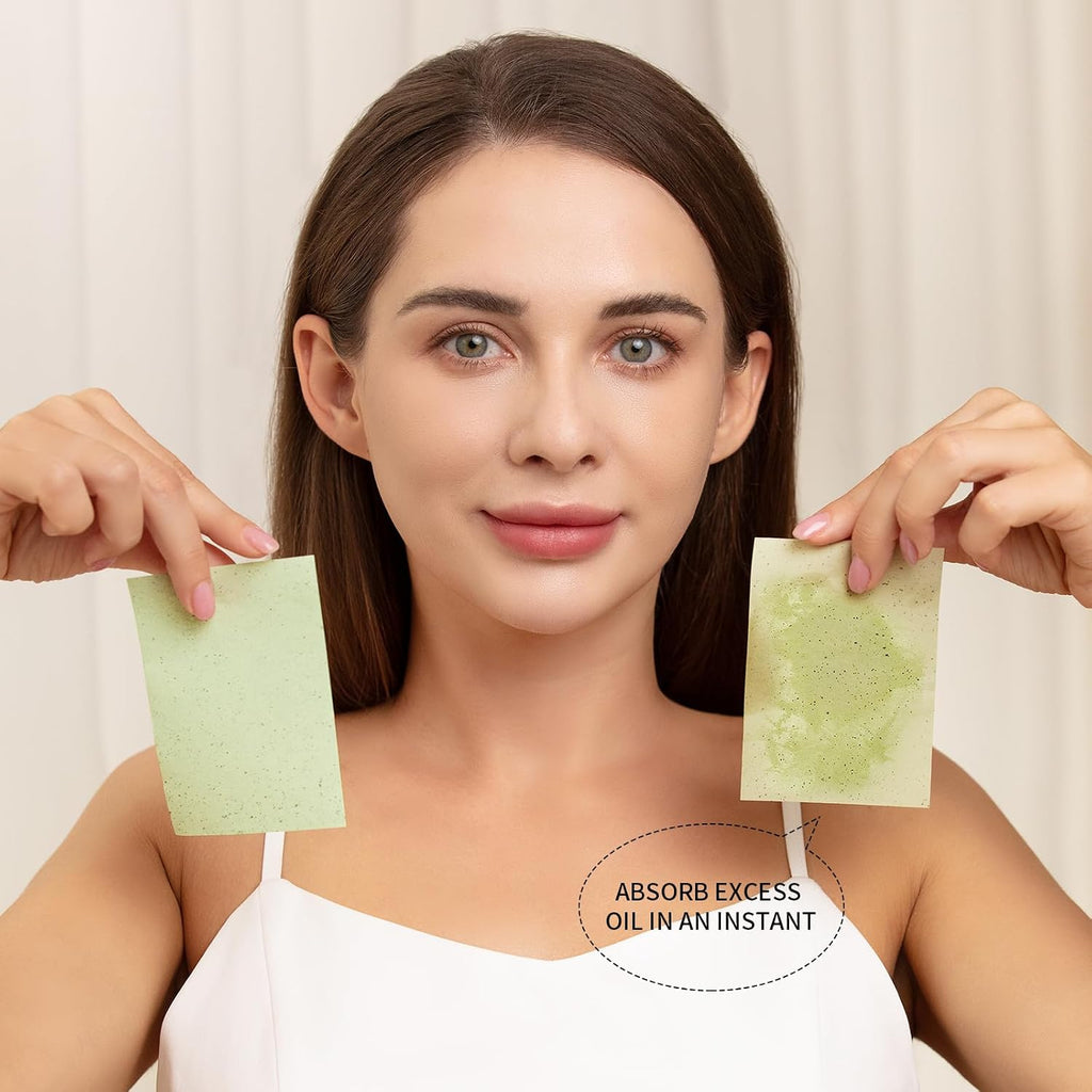 Teenitor Green Tea Blotting Paper - 800 Oil Absorbing Sheets for Oily Skin, Face Oil Control Film