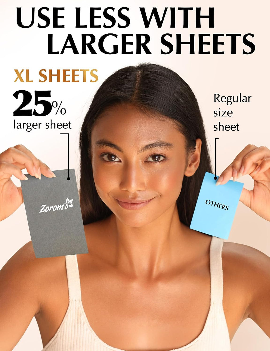 XL Oil Blotting Sheets for Face – 3pk/300 Makeup Friendly – High Absorbency