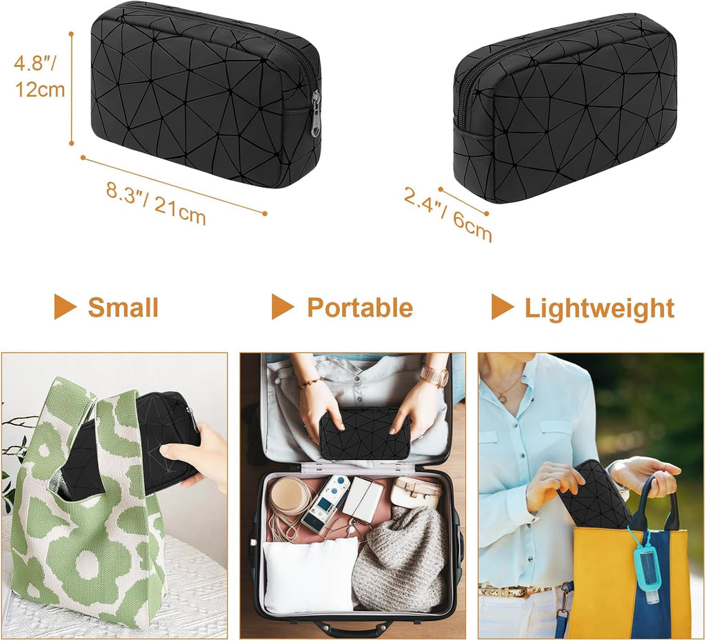 Likesing Period Bag Pouch, Leather Tampon Holder for Purse-Black