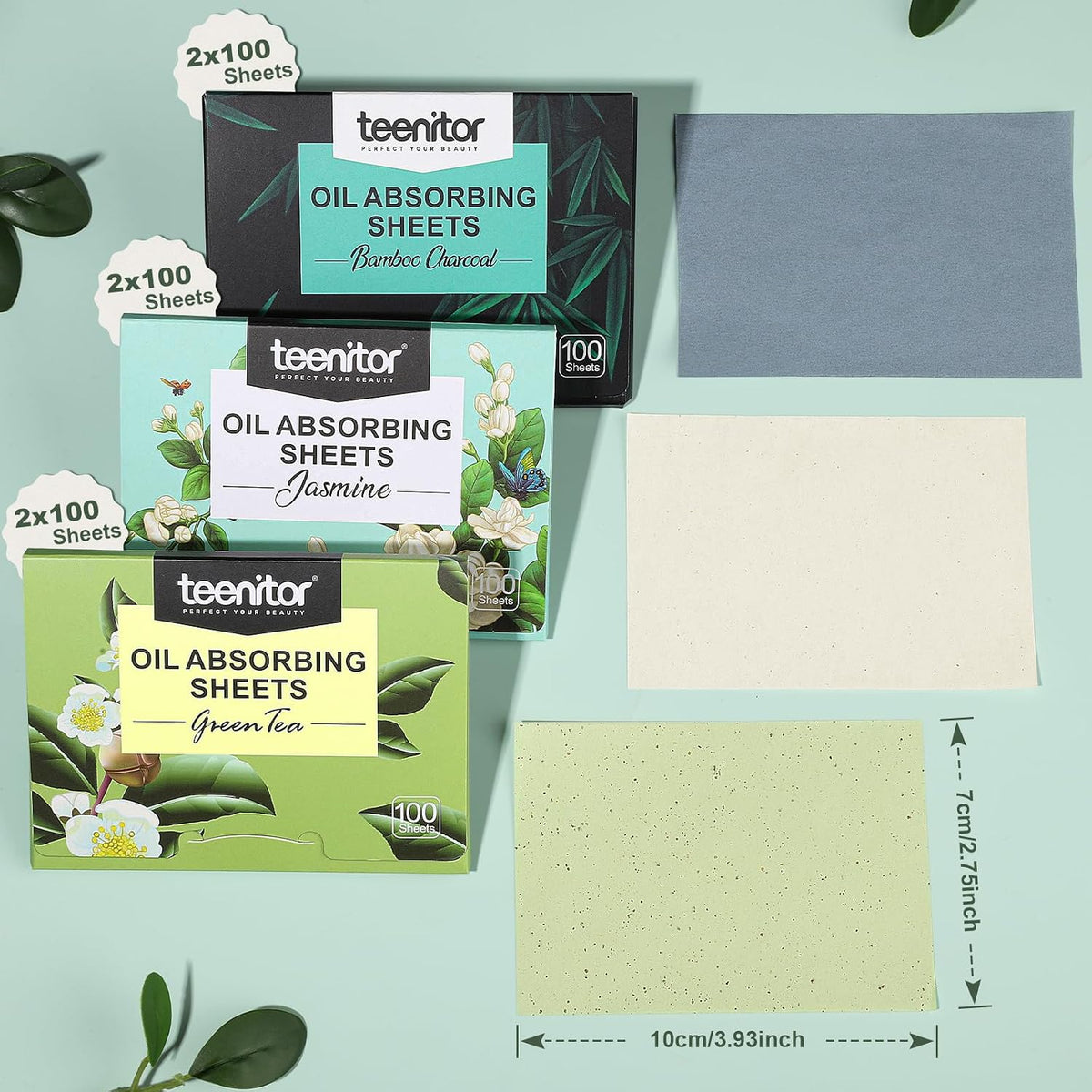 Teenitor Oil Blotting Sheets for Face, 600 Sheet Oil Absorbing Sheets for Face, Blotting Papers for Face Blotting Paper for Oily Skin, Oil Wipes for Face Oil Sheets, Oil Pads for Face Oil Control Film