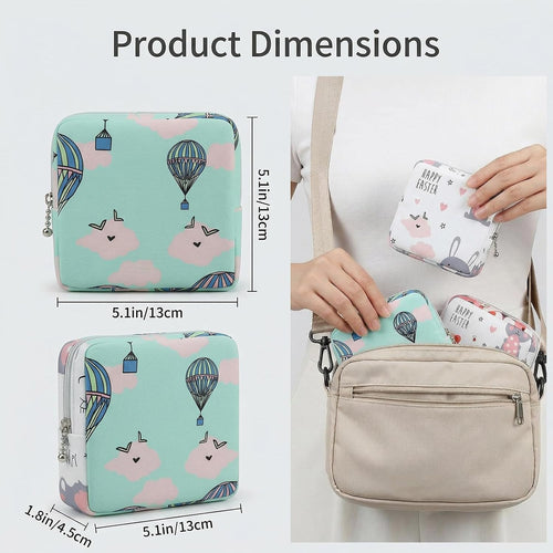 3Pcs Sanitary Pad Pouch, Sanitary Napkin Bag Pads for Women Pads Bags