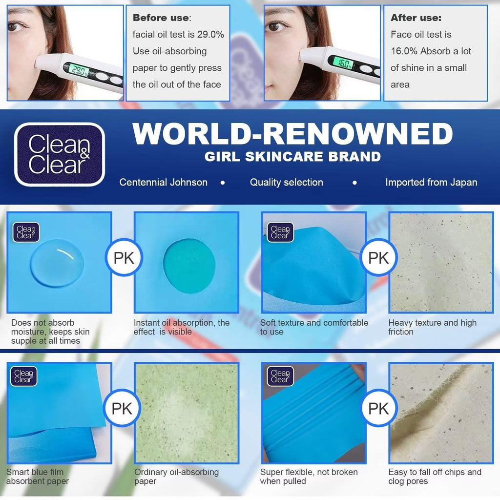Clean & Clear Oil Control Film, 5 Pack of 60 Sheets (300 Sheets Total)