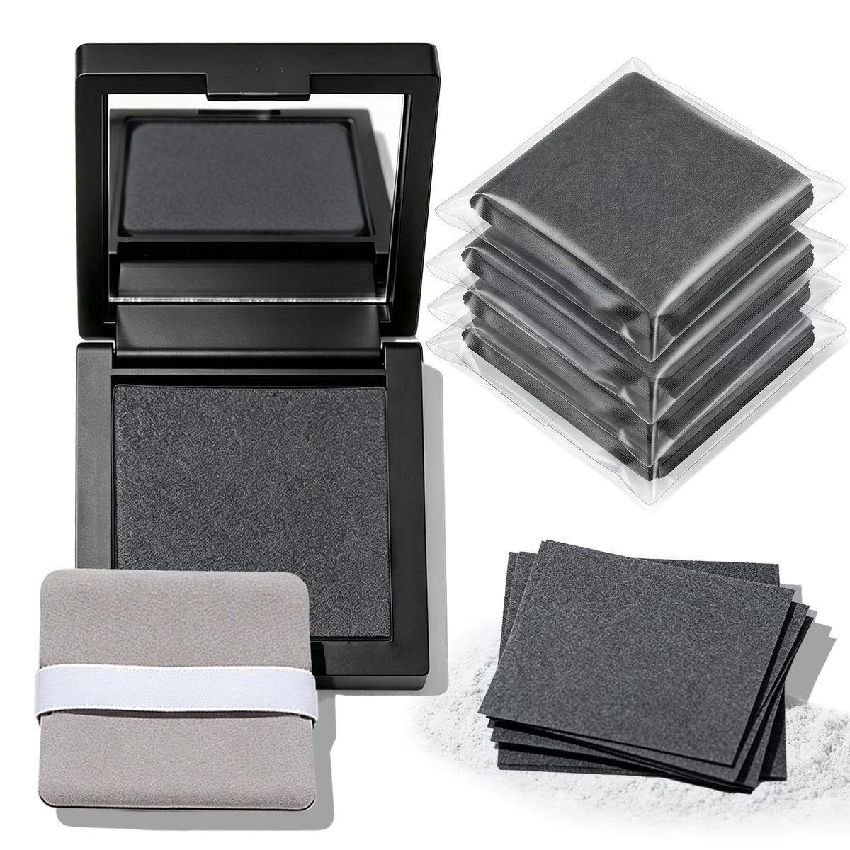 100 Sheets Makeup Oil Blotting Paper with Powder