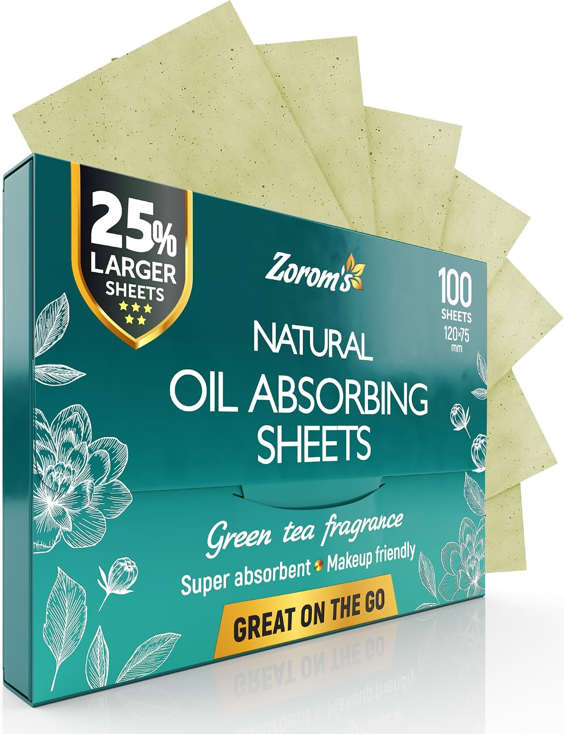 XL Oil Blotting Sheets for Face – 1pk/100 Makeup Friendly – High Absorbency