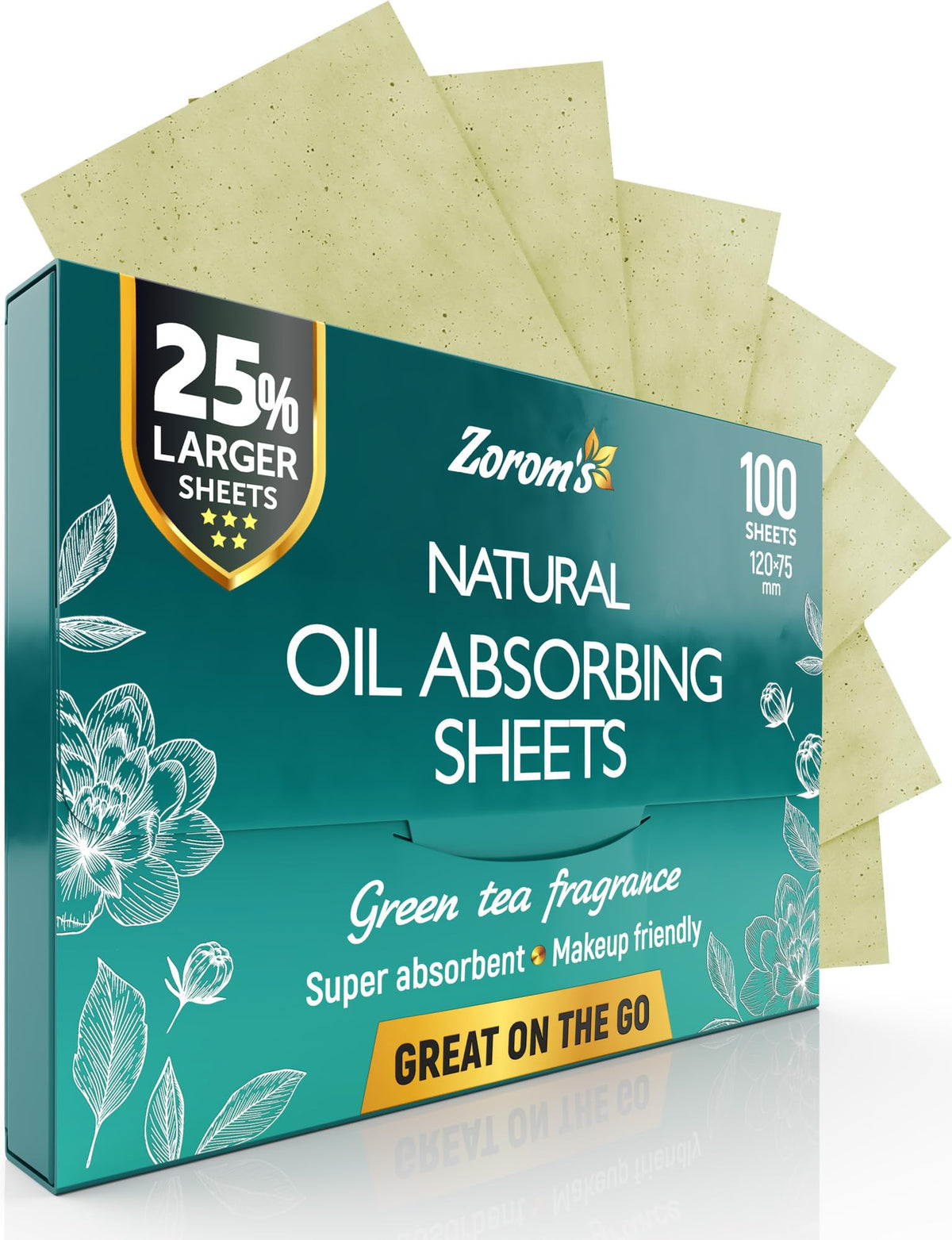 XL Oil Blotting Sheets for Face – 3pk/300 Makeup Friendly – High Absorbency