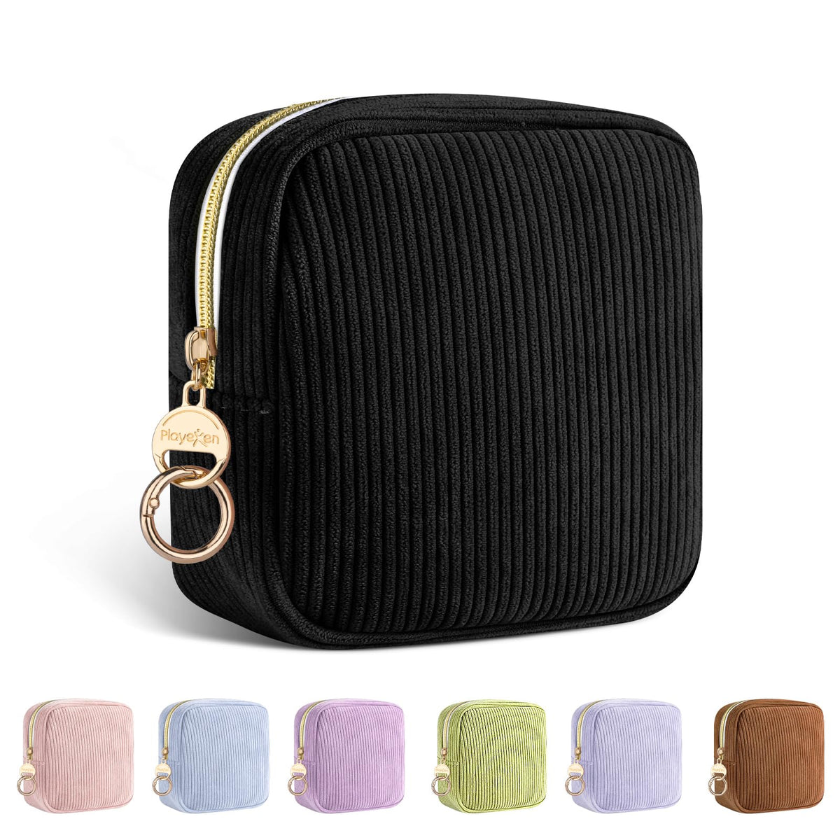 Period Bag for Teen Girls, Corduroy Sanitary Napkin Storage Bag, Menstrual Pad Pouches Tampon Holder for Purse