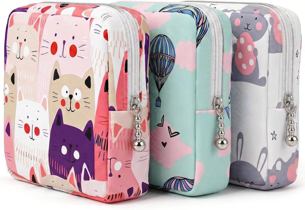 3Pcs Sanitary Pad Pouch, Sanitary Napkin Bag Pads for Women Pads Bags