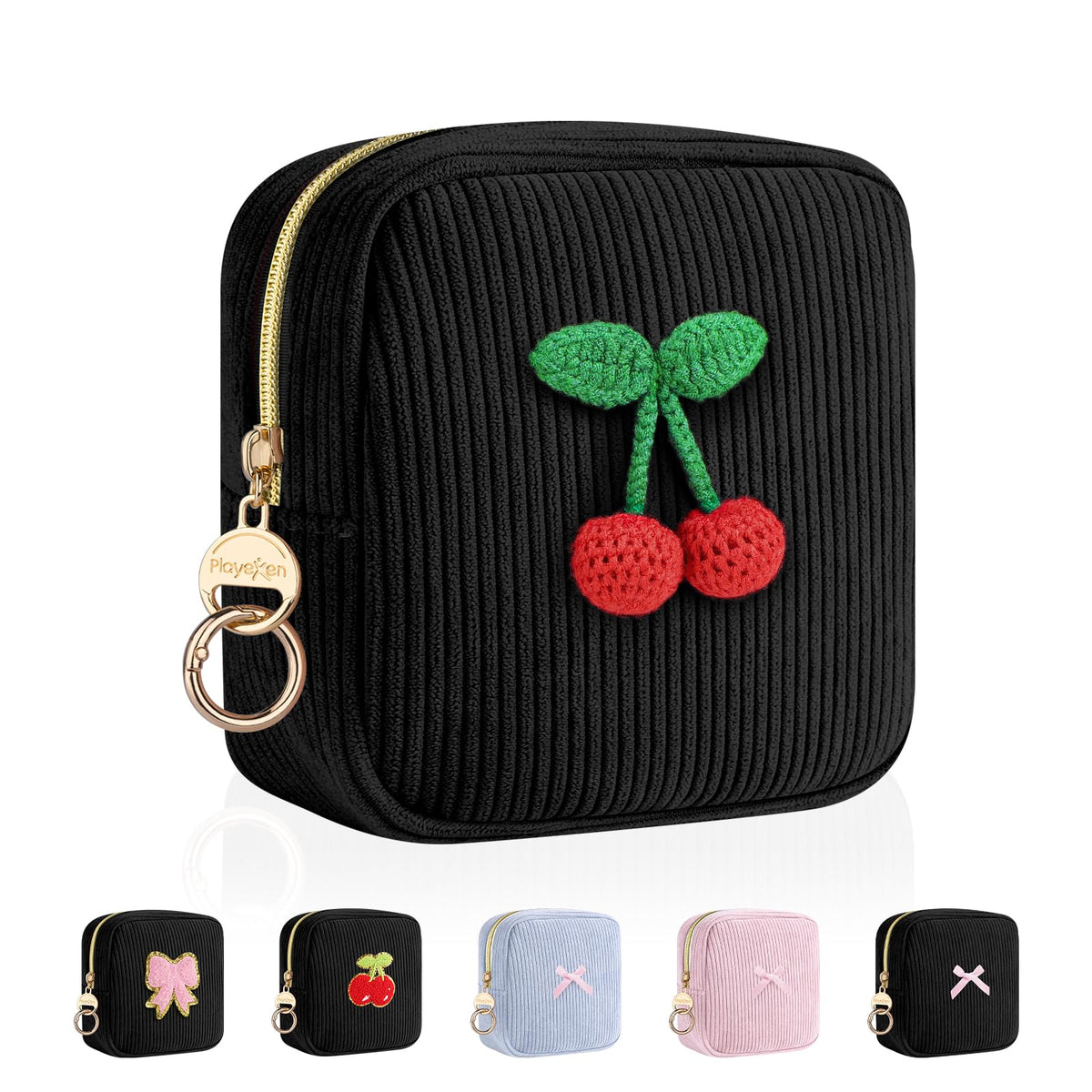 Period Bag for Teen Girls, Corduroy Sanitary Napkin Storage Bag, Menstrual Pad Pouches Tampon Holder for Purse