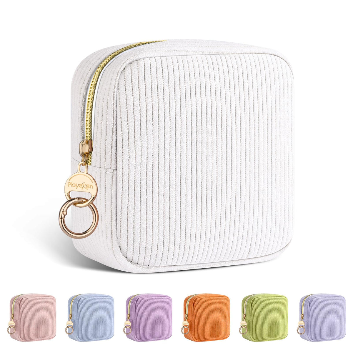 Period Bag for Teen Girls, Corduroy Sanitary Napkin Storage Bag, Menstrual Pad Pouches Tampon Holder for Purse