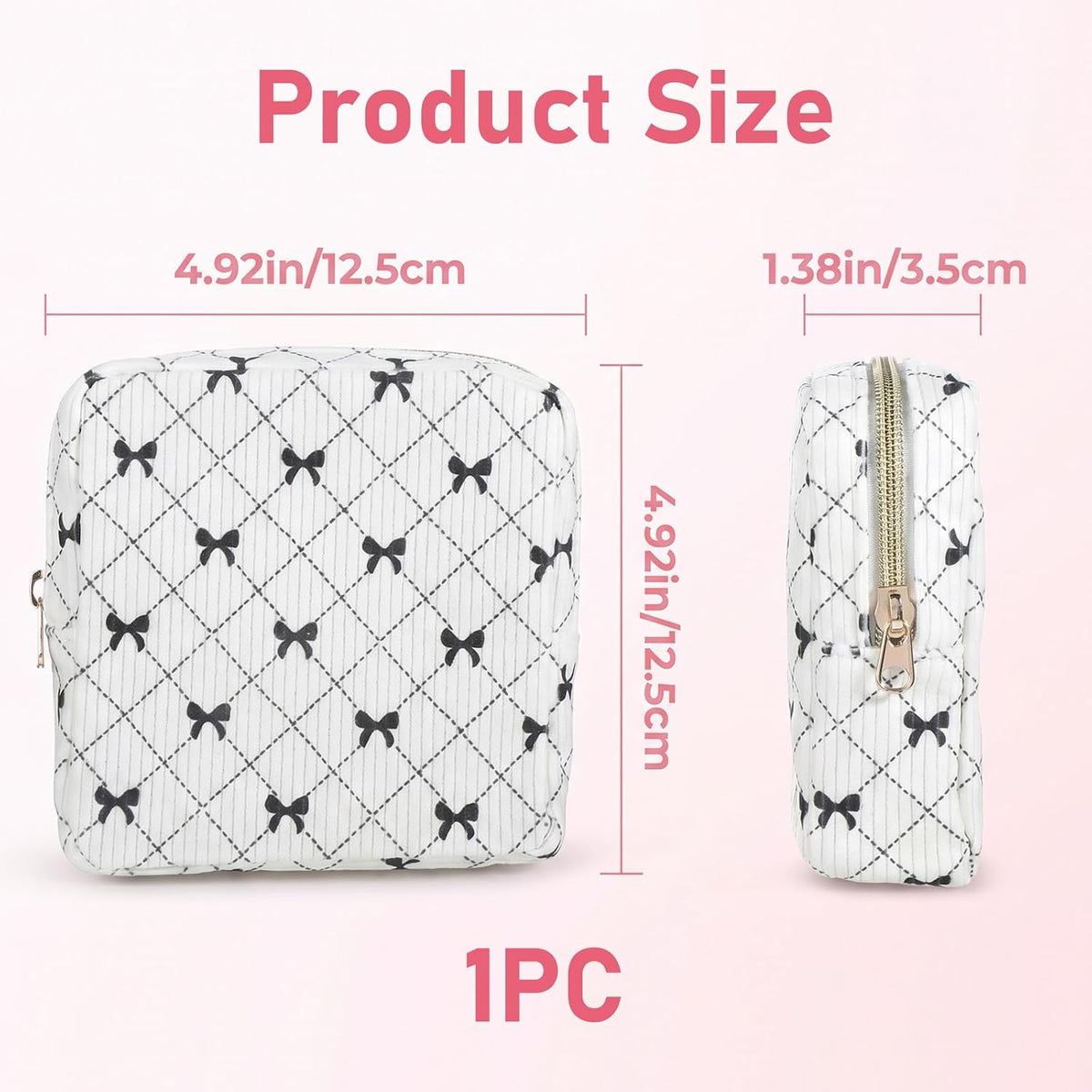 Period Bag for Women, Cute Corduroy Sanitary Napkin Storage Bag
