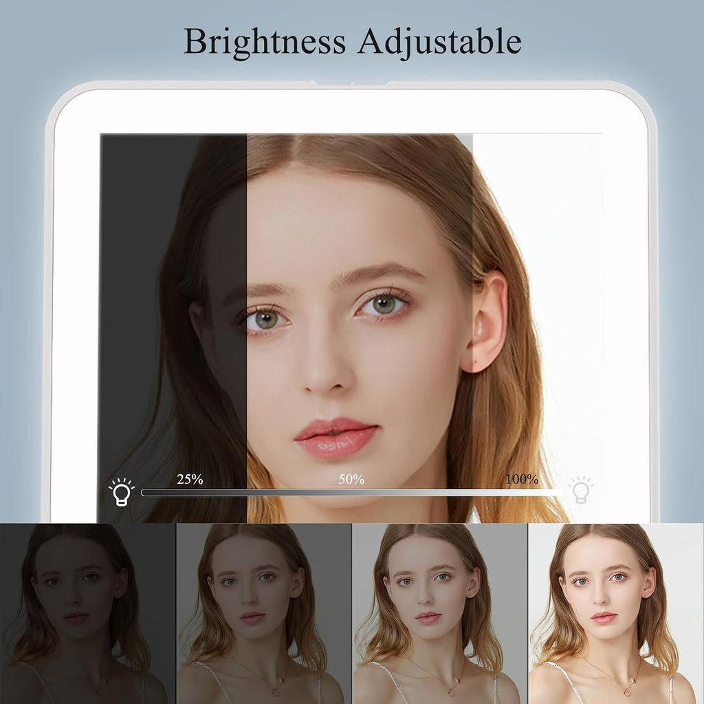 FUNTOUCH Rechargeable Travel Makeup Mirror with 72 Led Lights