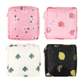 4 PCS Sanitary Napkin Storage Bag, Menstrual Pad Zipper Period Pouch Portable Period Bag Panty Liners, Pad Pouch with Zipper for Women Ladies Daily Use Purse Travel(4 Patterns)