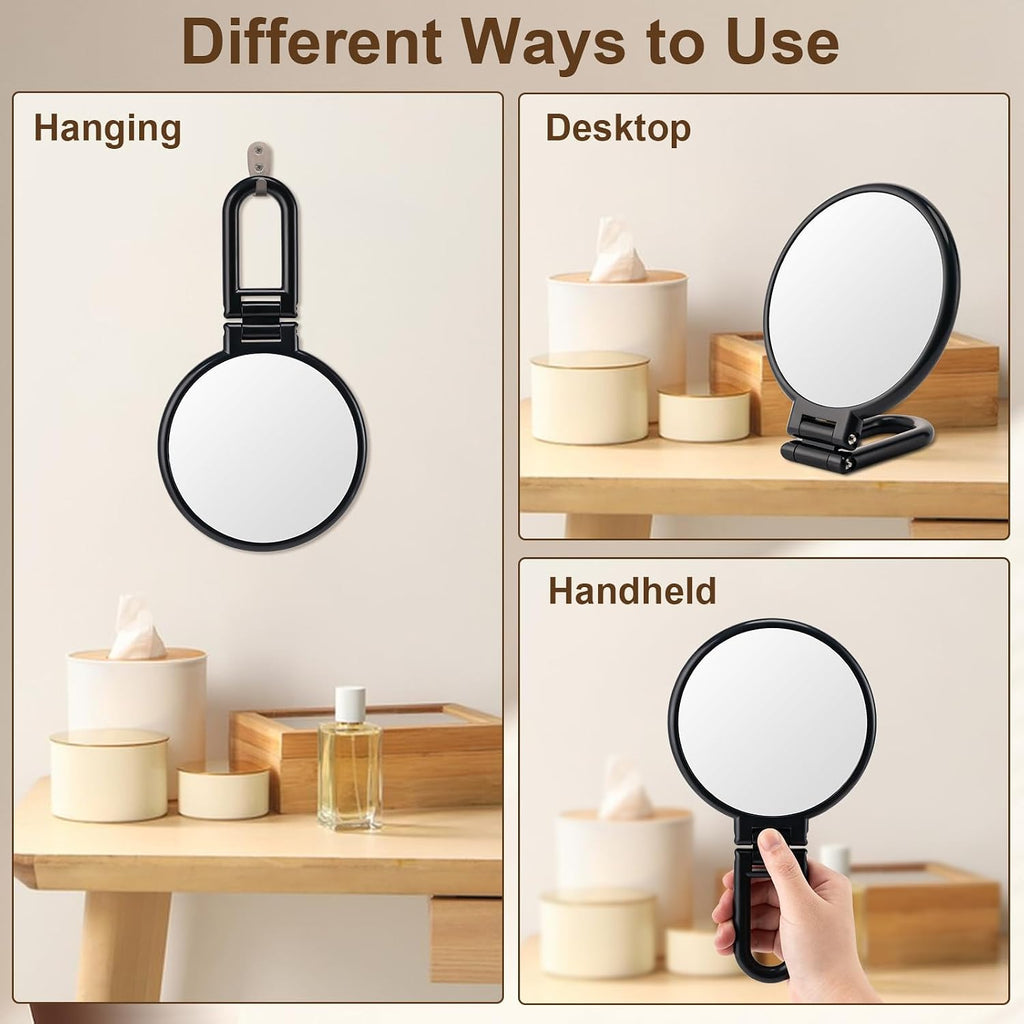 10X Magnifying Mirror, Double Side Handheld Mirror, Travel Makeup Mirror