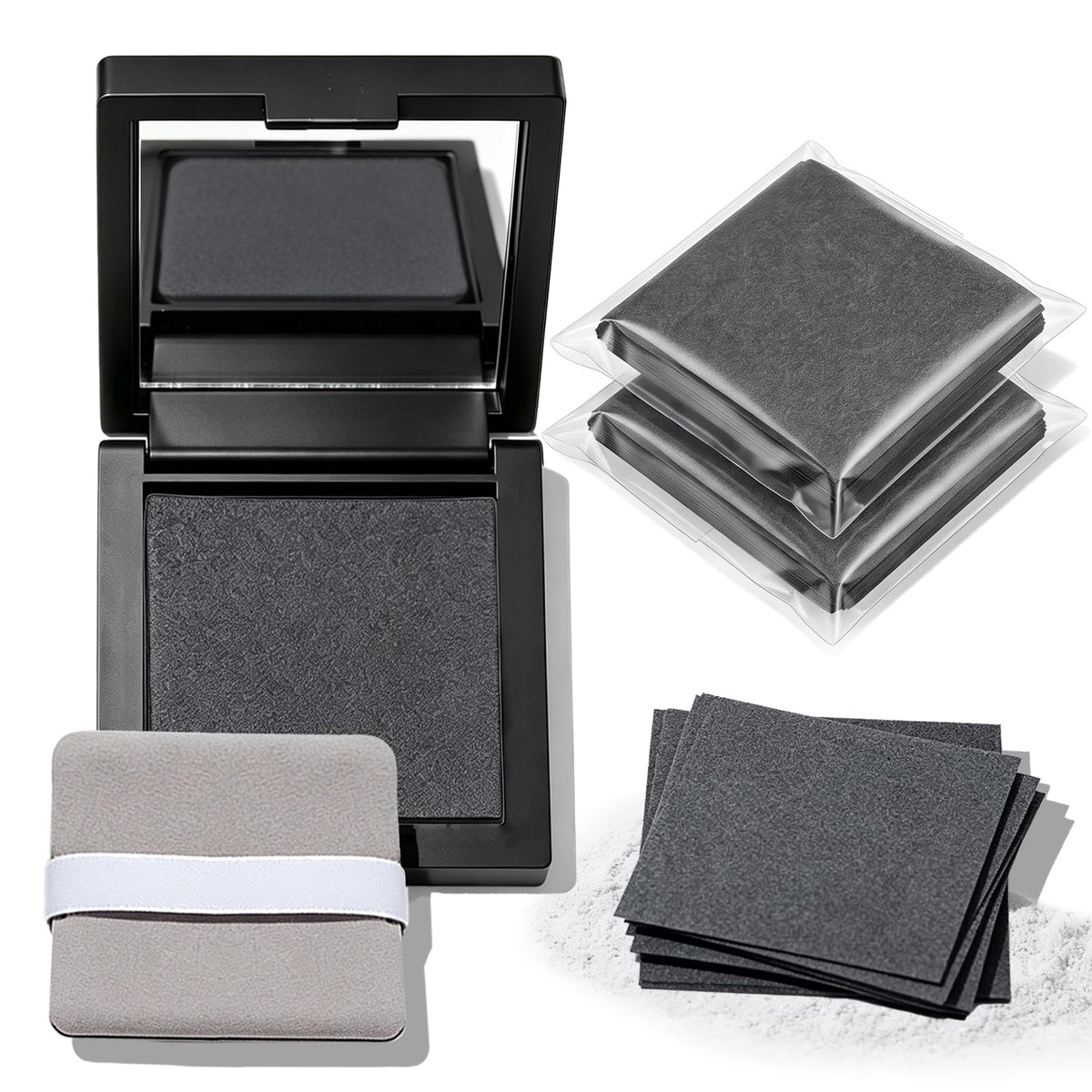 100 Sheets Makeup Oil Blotting Paper with Powder