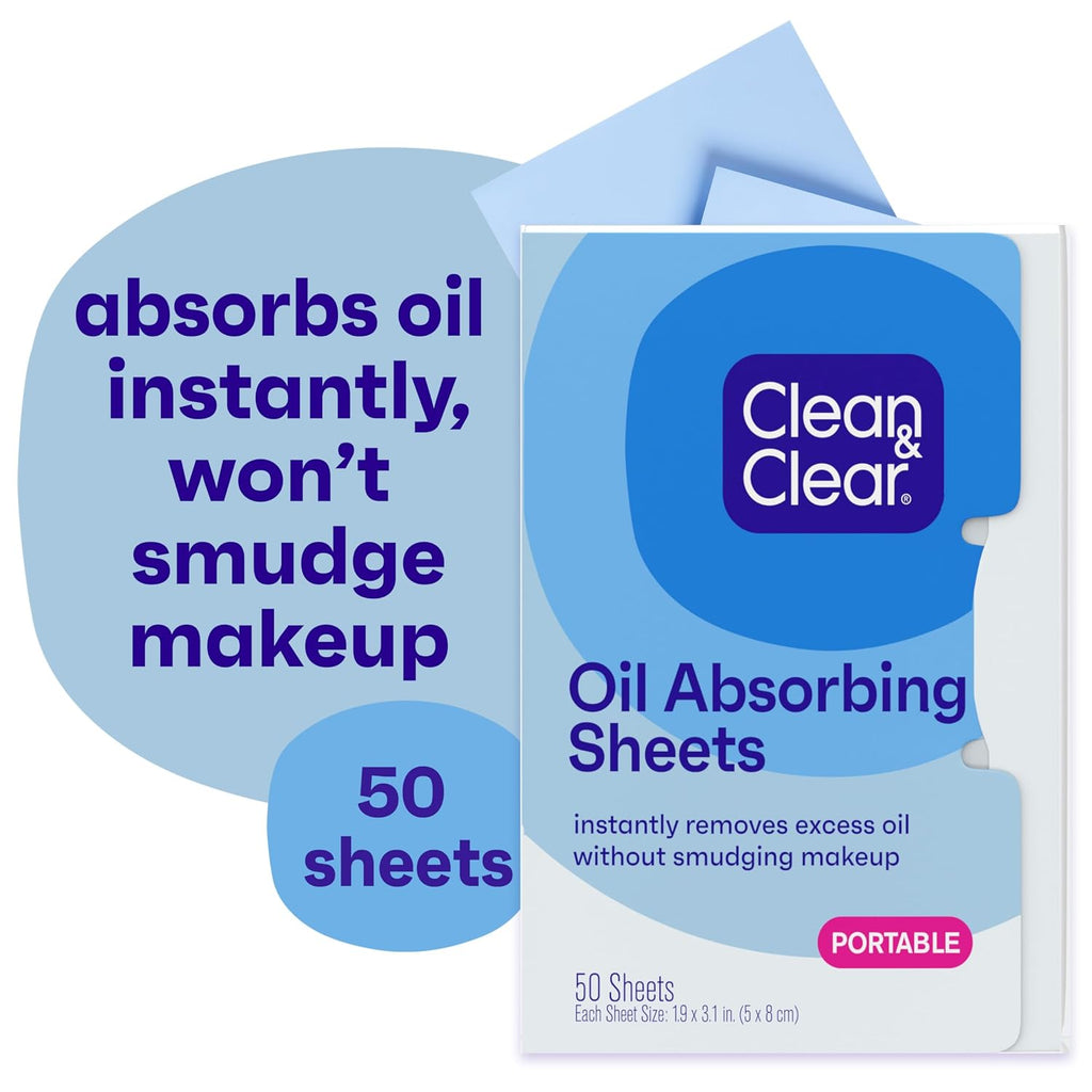 Clean & Clear Essentials Oil Absorbing Sheets, 50 ct, 3 Pack