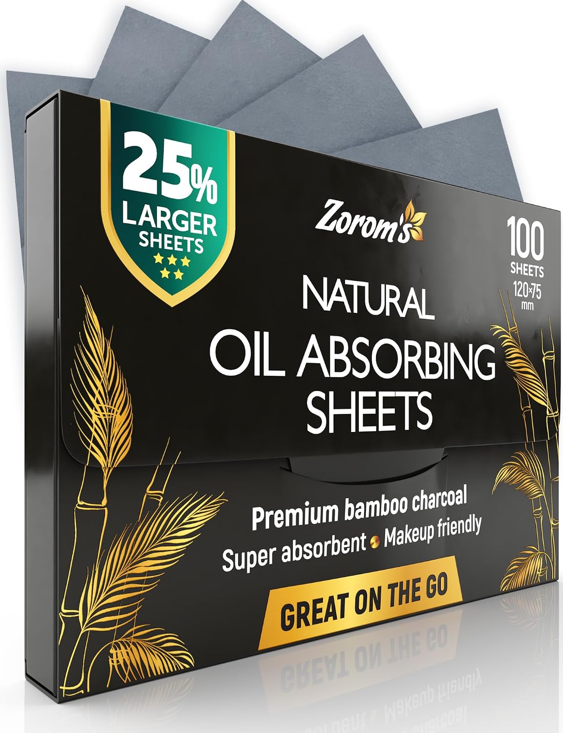 XL Oil Blotting Sheets for Face – 1pk/100 Makeup Friendly – High Absorbency