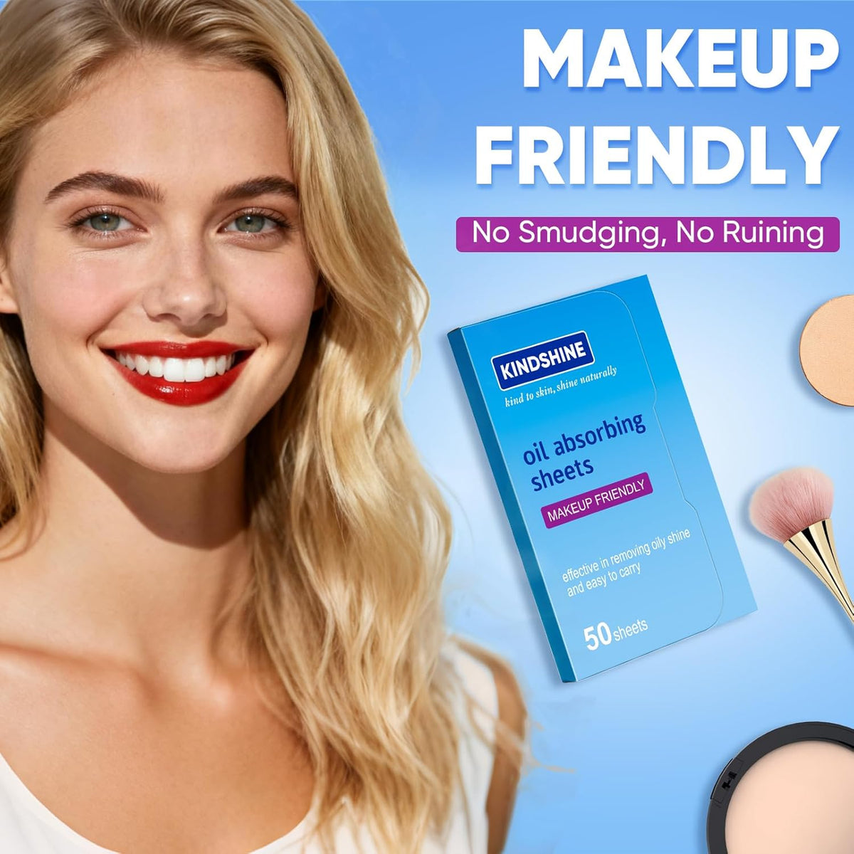 KINESHINE 100Pcs High-Performance Oil Absorbing Sheets for Face
