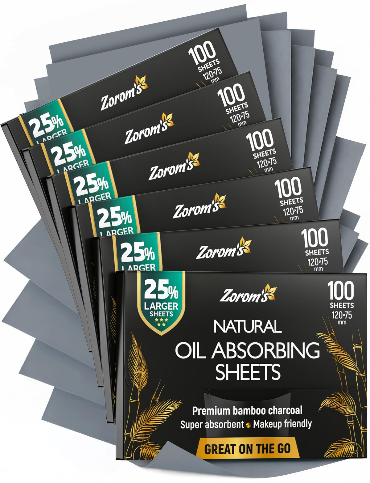 XL Oil Blotting Sheets for Face – 3pk/300 Makeup Friendly – High Absorbency