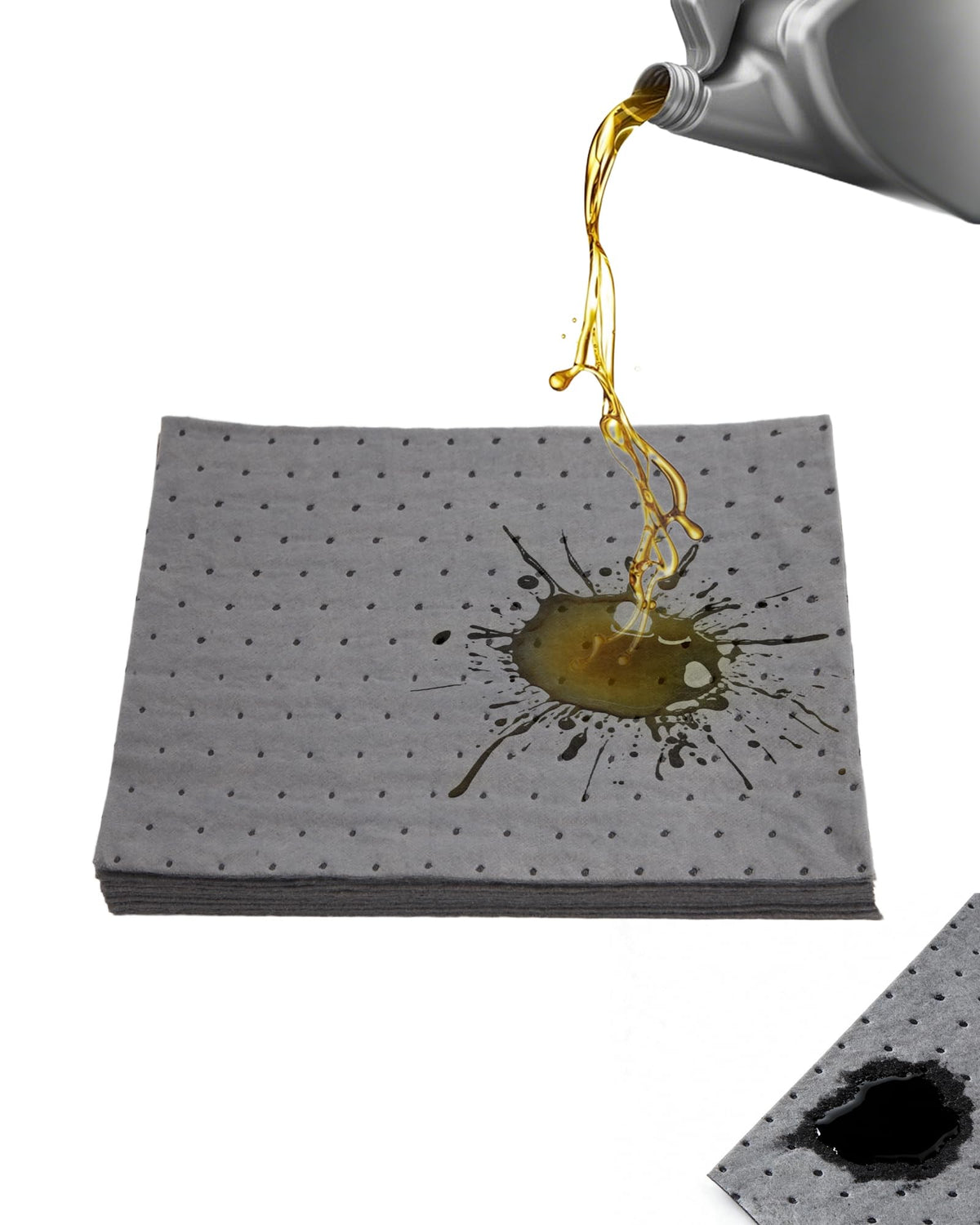 9.8"x13" Oil Absorbent Pads 100 Pack | Heavy & Fast Absorb