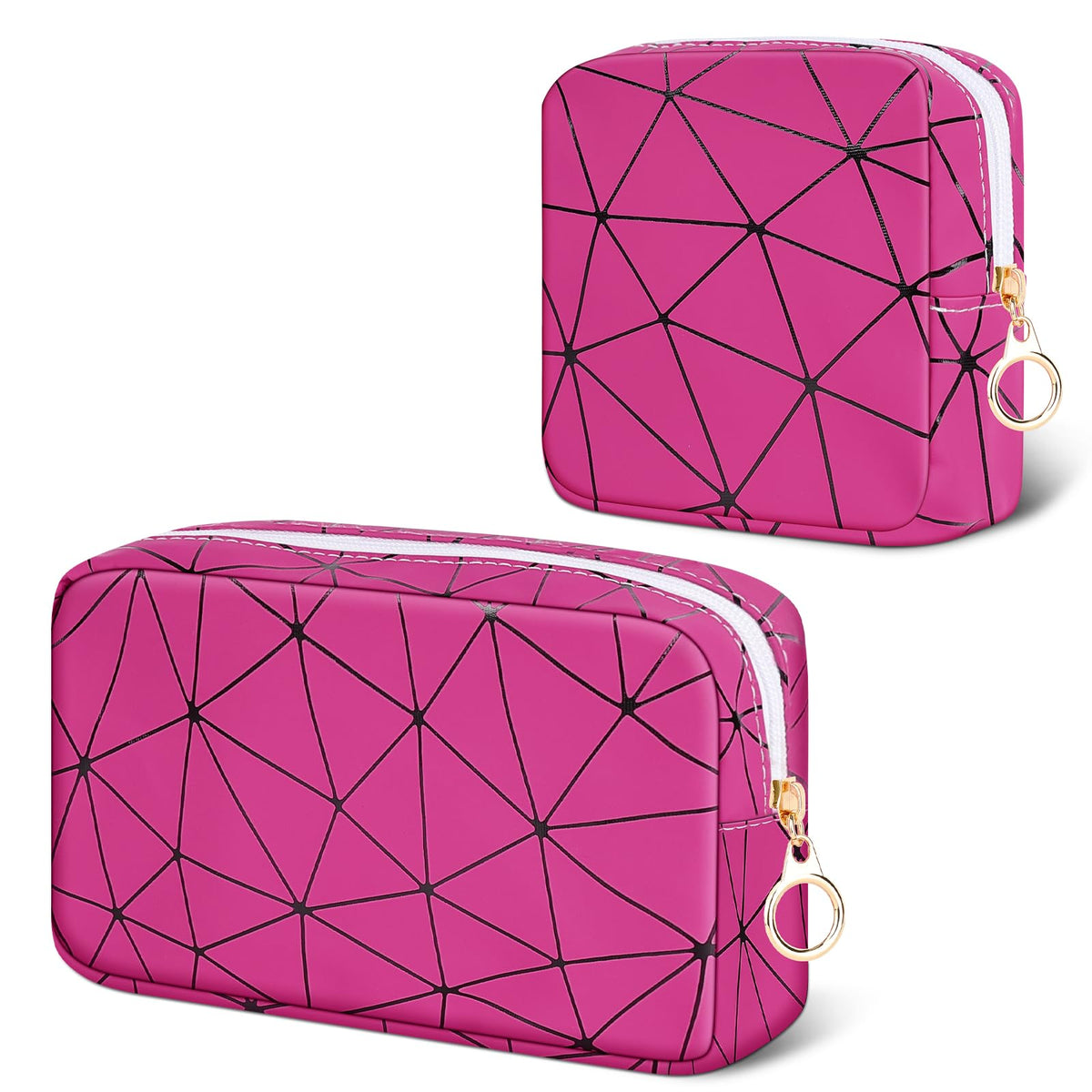 Likesing Period Bag for Teen Girls, Leather Sanitary Napkin Storage Bag, Portable Menstrual Pad Bag Period Pads Pouch, Small Make Up Bags
