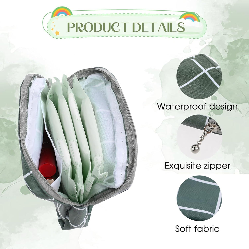 Jeffdad 3pcs Sanitary Napkin Storage Bag,