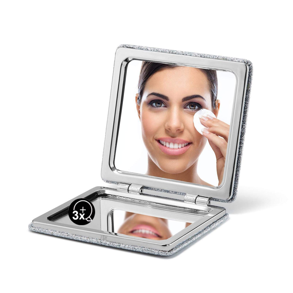 OMIRO Compact Mirror with 3x/1x Magnification, 3.4" Pocket Mirror