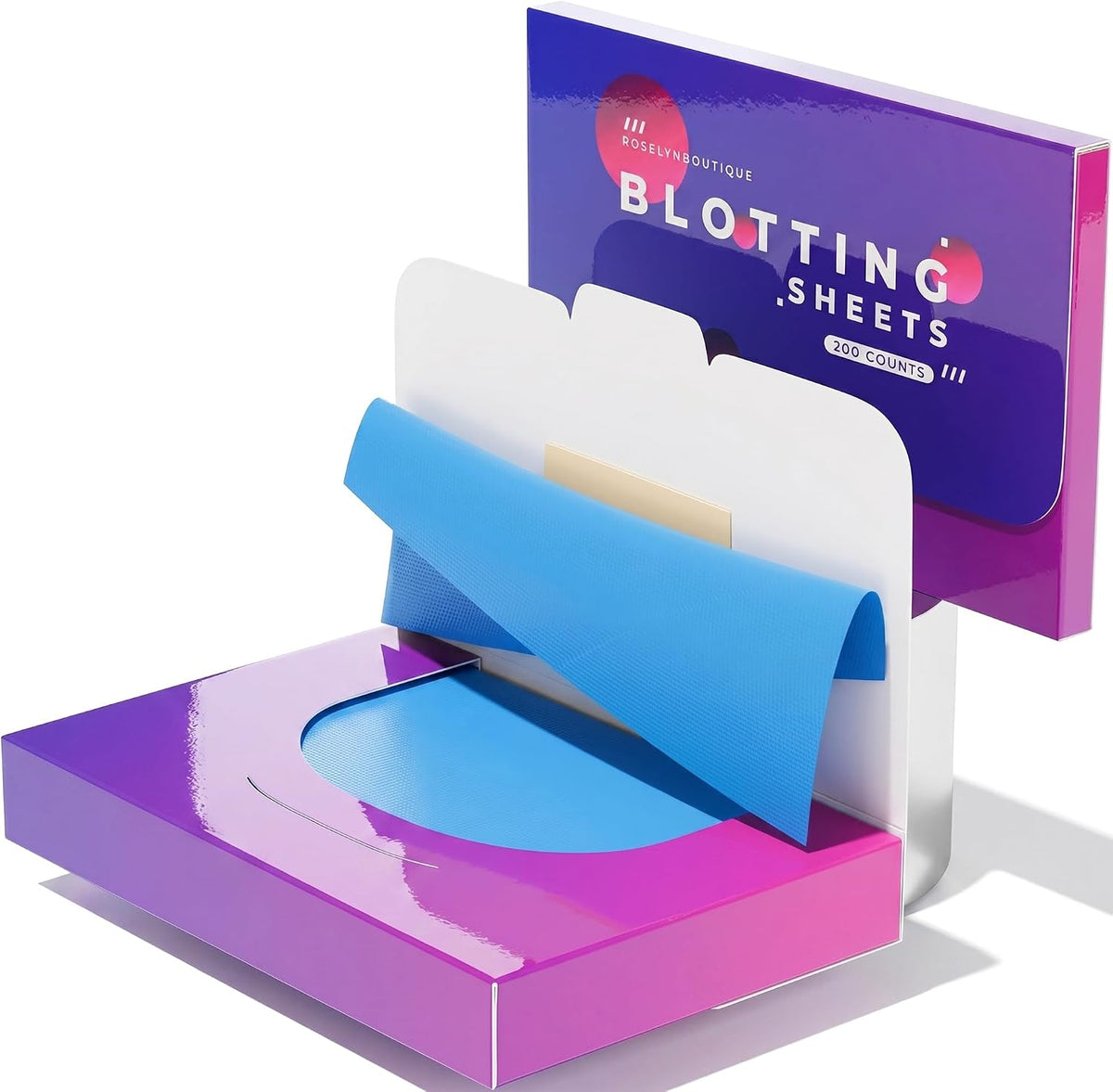 ROSELYNBOUTIQUE Oil Blotting Sheets for Face - 100 Organic Premium Flexible Silky Blotting Sheets Instant Oil-Absorbing Remove Excess Oil & Shine Oil Control Films