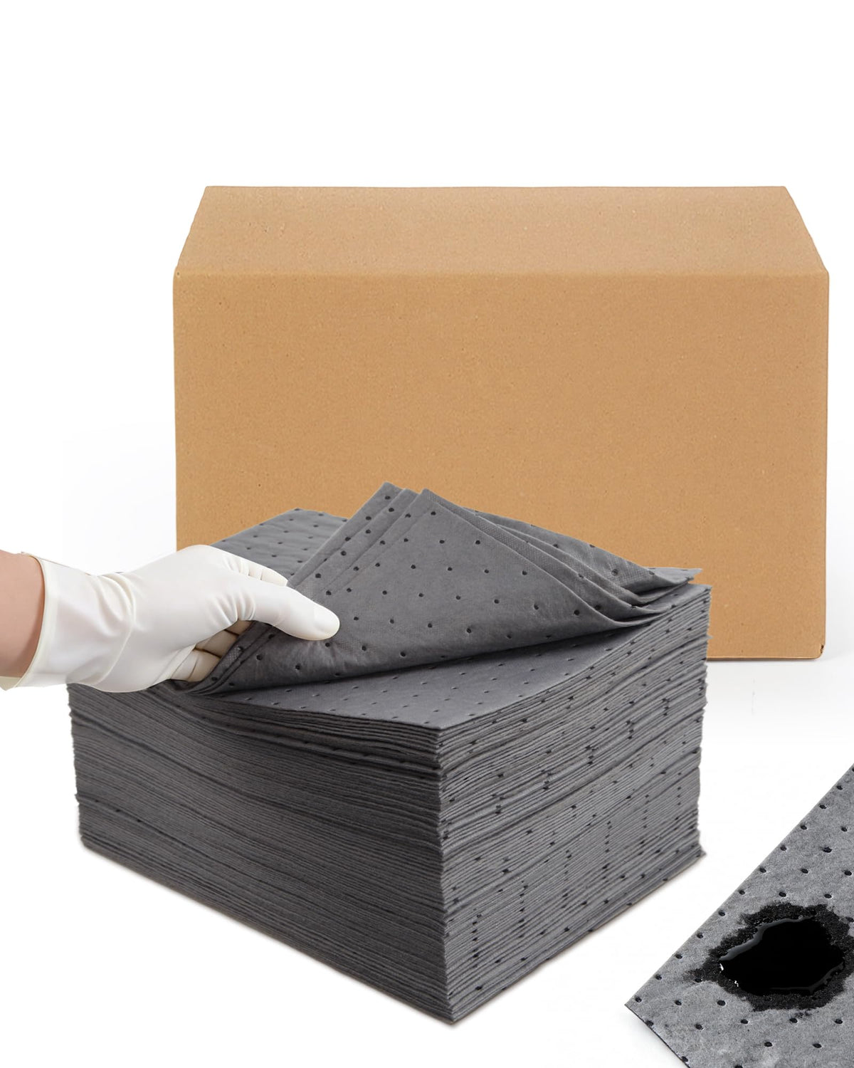9.8"x13" Oil Absorbent Pads 100 Pack | Heavy & Fast Absorb