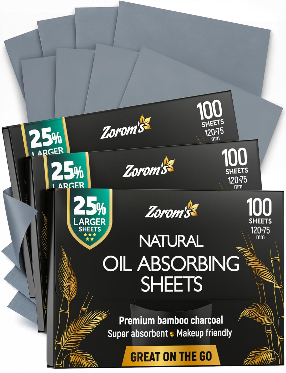 XL Oil Blotting Sheets for Face – 1pk/100 Makeup Friendly – High Absorbency