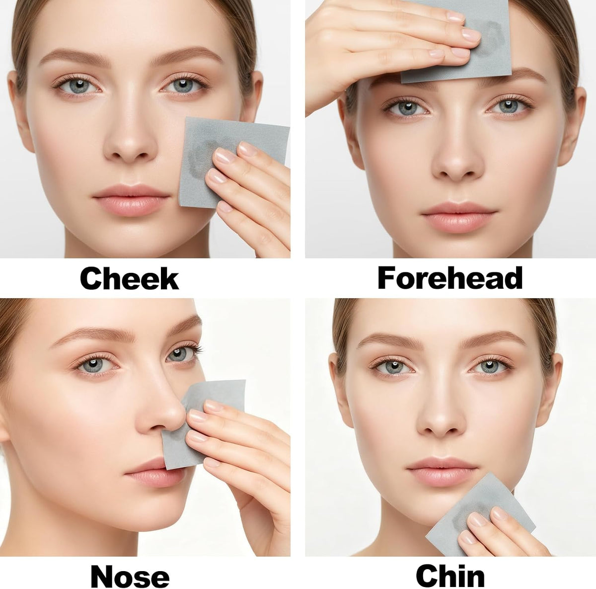 Oil Blotting Sheets for Face - 500 Sheets with Mirror & Puff | Super Absorbent Oil Control Film for Work, Gym & Events | Makeup-Friendly, Natural Blotting Papers for Oily Skin | Women, Men & Teens