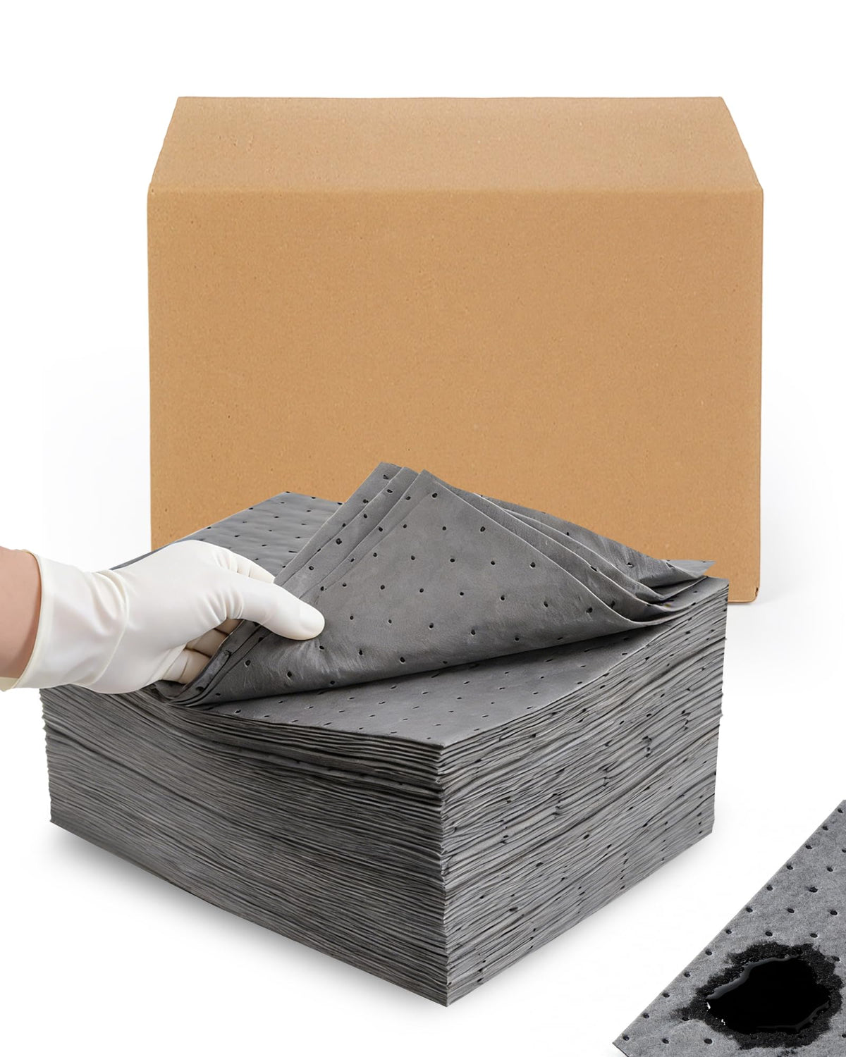 9.8"x13" Oil Absorbent Pads 100 Pack | Heavy & Fast Absorb