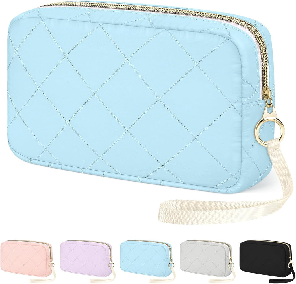 Likesing Period Bag, Quilted Sanitary Bags Tampon Bag for Purse(Blue)