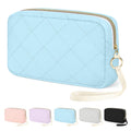 Likesing Period Bag, Quilted Sanitary Bags Tampon Bag for Purse(Blue)