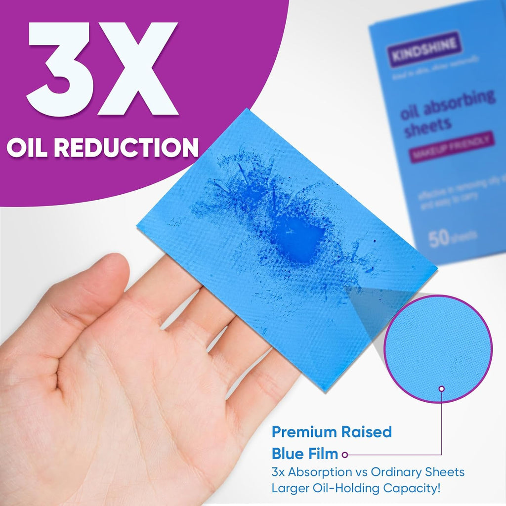 KINESHINE 100Pcs High-Performance Oil Absorbing Sheets for Face