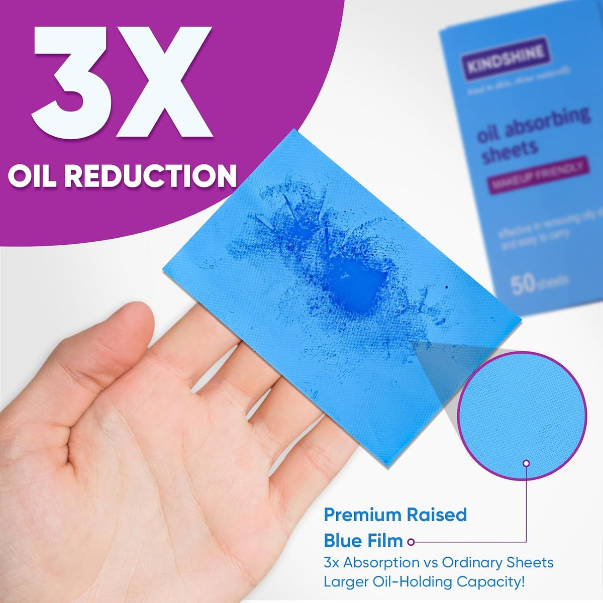 KINESHINE 300Pcs High-Performance Oil Absorbing Sheets for Face