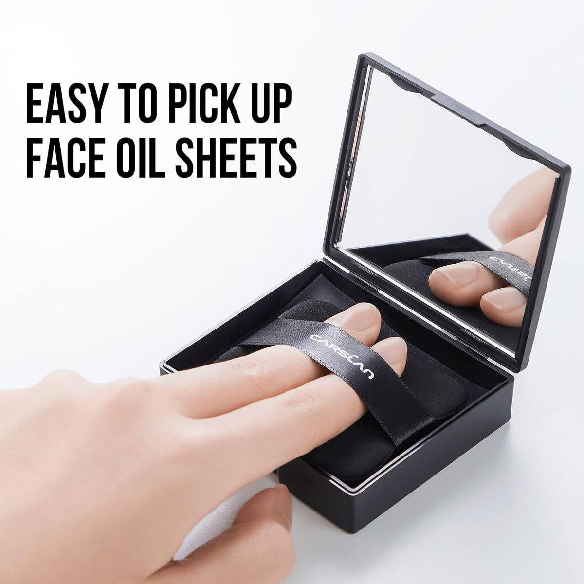 CARSLAN Makeup Blotting Paper with Powder, Keeps Makeup Fresh All Day