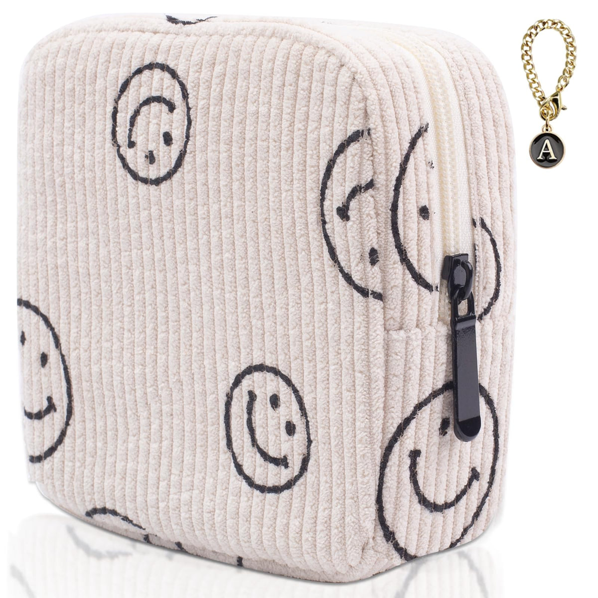 Period Bag for Teen Girls | Striped Sanitary Napkin Storage Bag | Cute Pads Pouch for Period | Menstrual Pouch for Pads, Tampons, Menstrual Cups & Panty Liners | Perfect for Travel & Daily Use