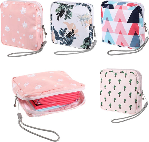 4 Pack Portable Sanitary Napkin Storage Bag, Samll Period Pouch for Purse Sanitary Pad Storage Bag Cute Menstrual Period Bags Feminine Care Period-Bags, Mini Pouch Feminine Pads-Bag Kit for Teen Girls