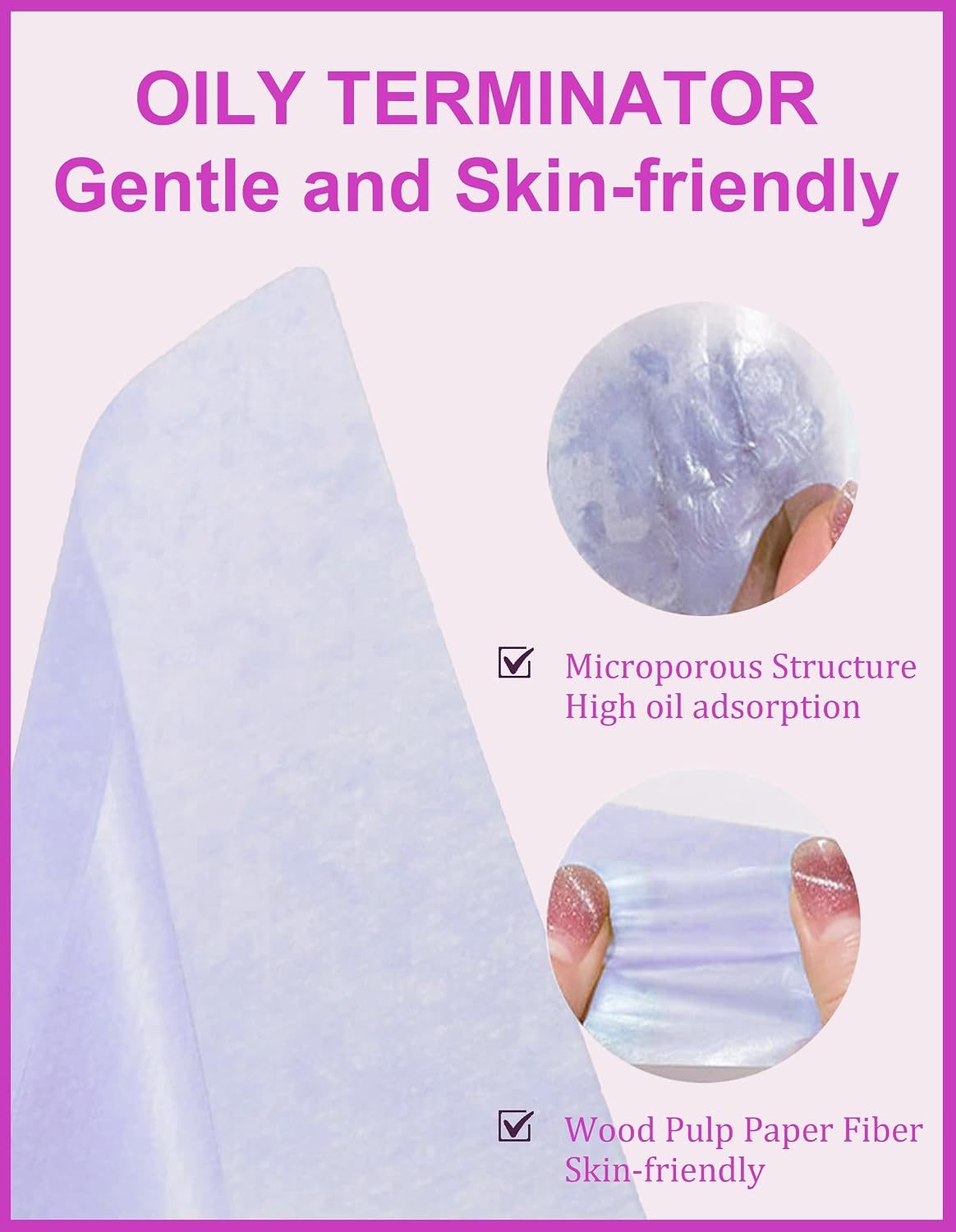 600PCS Oil Blotting Sheets for Face - Absorbs Excess Face Oil, Saves Makeup