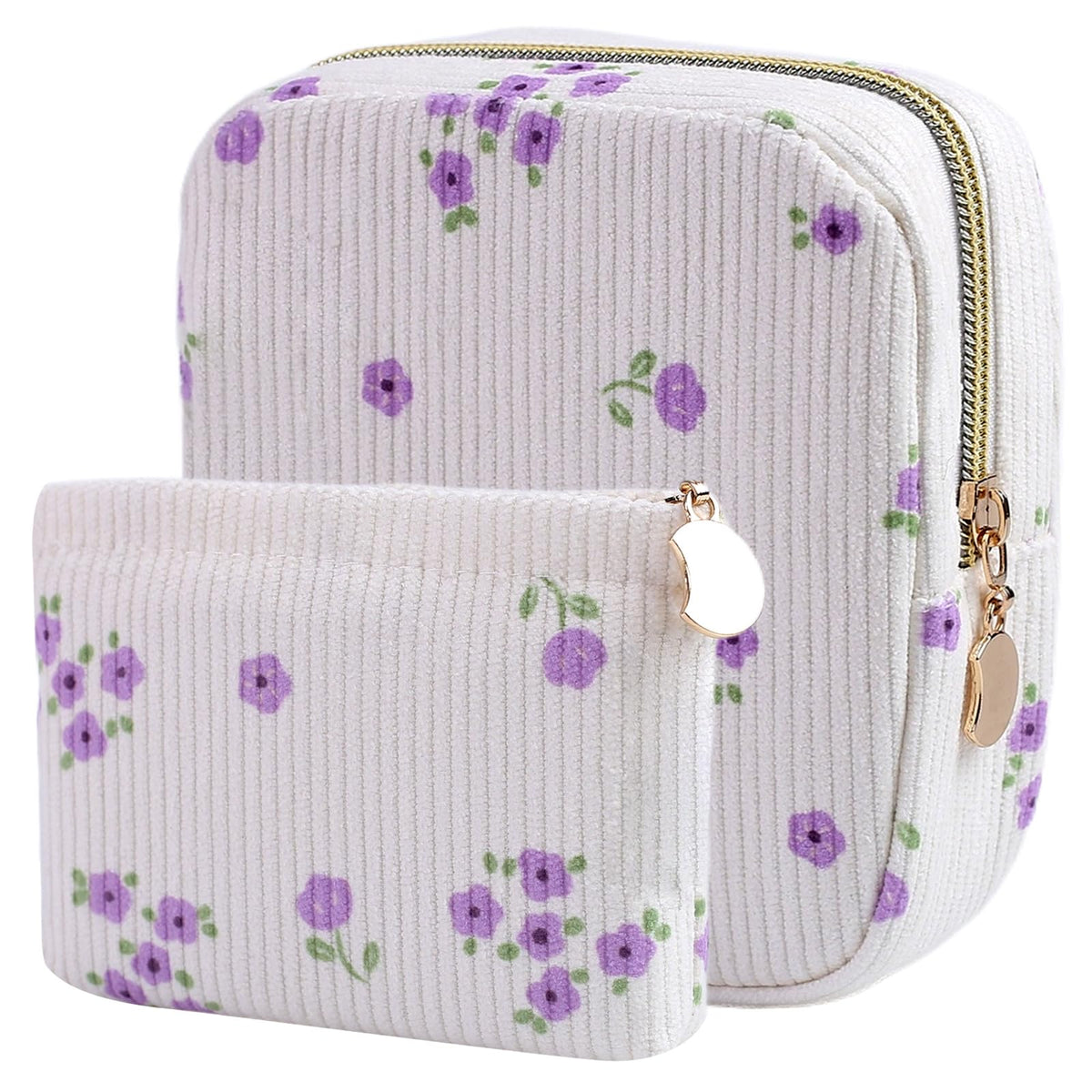 2-Pack Period Bag for Women Girls, Portable Corduroy Sanitary Napkin Storage Bag Period Pouch Small Discreet Menstrual Pouch, Sanitary Pads Bag Period Kits Tampons Holder for First Period